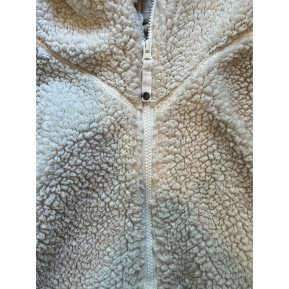 Prana Permafrost Half Zip Sherpa Hoodie Sweater Pocket Pullover Sherpa Cream M - Picture 2 of 11